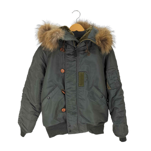 アヴィレックス AVIREX N-2B Flight Jacket フライトジャケット ラクーンファー VINTAGE ヴィンテージ 復刻 KHK メンズ JPN:L