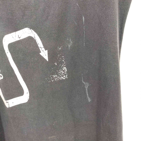 ノースリーブプリントTシャツ リメイク メンズ