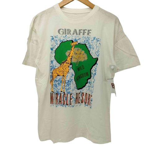 80-90s 前面プリント クルーネックTシャツ メンズ