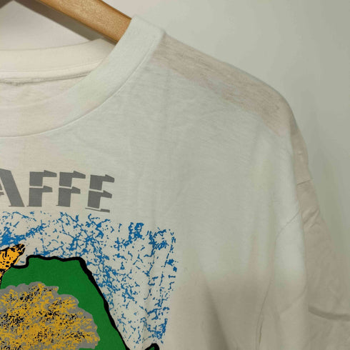 80-90s 前面プリント クルーネックTシャツ メンズ