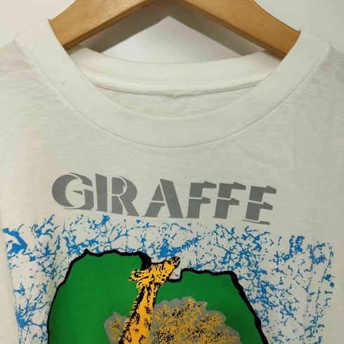 80-90s 前面プリント クルーネックTシャツ メンズ