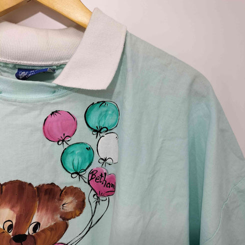 COTTONTOPS 80-90s USA製 襟付き パフスリーブ リメイク オーバーサイズシャツ レディース import:XL
