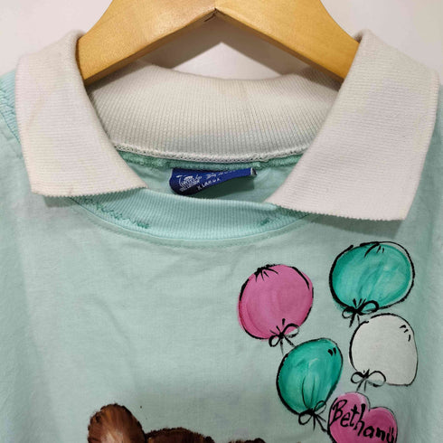 COTTONTOPS 80-90s USA製 襟付き パフスリーブ リメイク オーバーサイズシャツ レディース import:XL