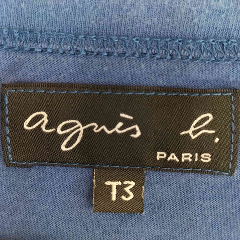 アニエスベー agnes b. ロゴプリント ロングスリーブカットソー 長袖 ロンT レディース T3