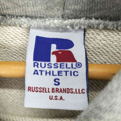 ラッセルアスレチック RUSSELL ATHLETIC ロゴ刺繍プルオーバーパーカー 杢グレー 霜降り メンズ JPN:S