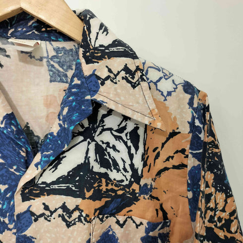 ジャンセン jantzen 70S USA製 総柄 花柄 アロハシャツ メンズ import:S