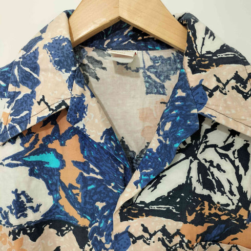 ジャンセン jantzen 70S USA製 総柄 花柄 アロハシャツ メンズ import:S