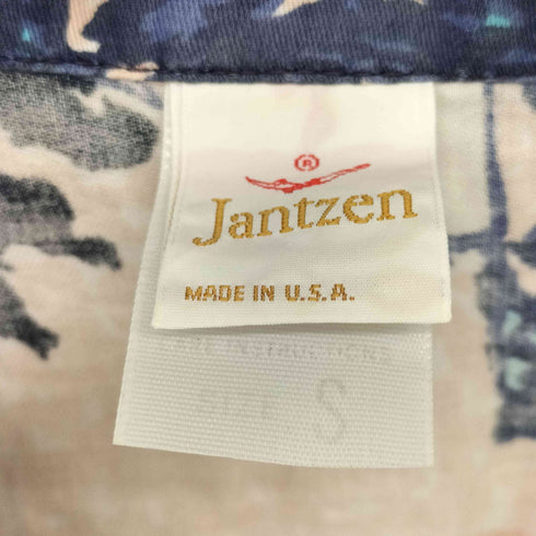 ジャンセン jantzen 70S USA製 総柄 花柄 アロハシャツ メンズ import:S
