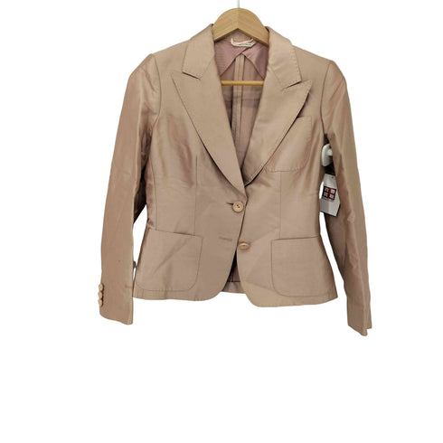 マックスマーラ MAX MARA 銀タグ シルク混 剣襟テーラードジャケット レディース JPN:36