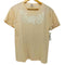 アンビル Anvil 90S USA製 ラメプリント ひまわり 薔薇 フラワーモチーフ クルーネックTシャツ レディース import:S