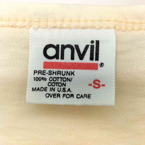 アンビル Anvil 90S USA製 ラメプリント ひまわり 薔薇 フラワーモチーフ クルーネックTシャツ レディース import:S