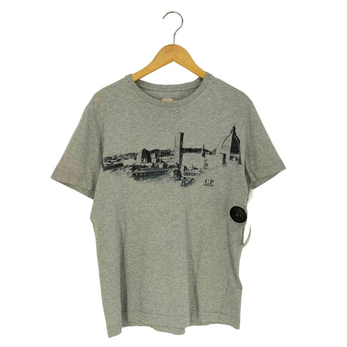 シーピーカンパニー C.P.COMPANY イタリア製 プリント クルーネックTシャツ メンズ import:L