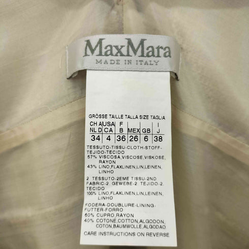 マックスマーラ MAX MARA 銀タグ レーヨン混 ノースリーブワンピース レディース 38