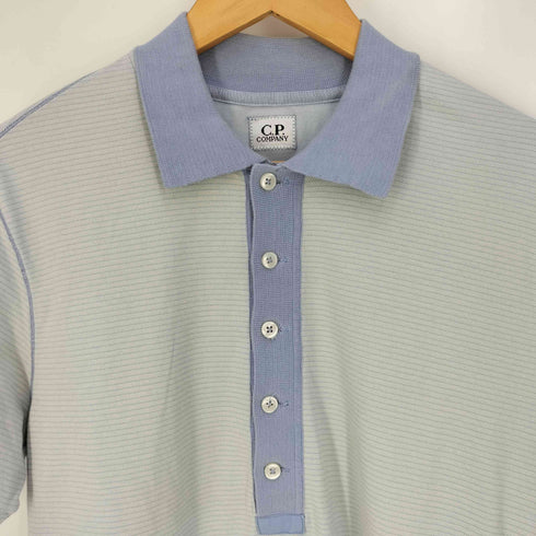 シーピーカンパニー C.P.COMPANY 08SS チュニジア製 ハーフボタン ボーダーポロシャツ メンズ import:L
