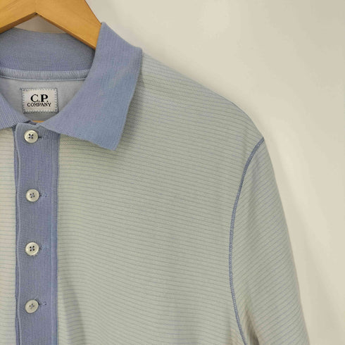 シーピーカンパニー C.P.COMPANY 08SS チュニジア製 ハーフボタン ボーダーポロシャツ メンズ import:L