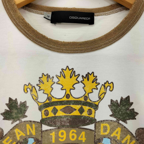 ディースクエアード DSQUARED2 フロントプリント S/S リンガーTシャツ レディース import:M