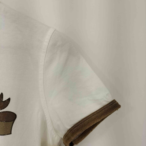 ディースクエアード DSQUARED2 フロントプリント S/S リンガーTシャツ レディース import:M