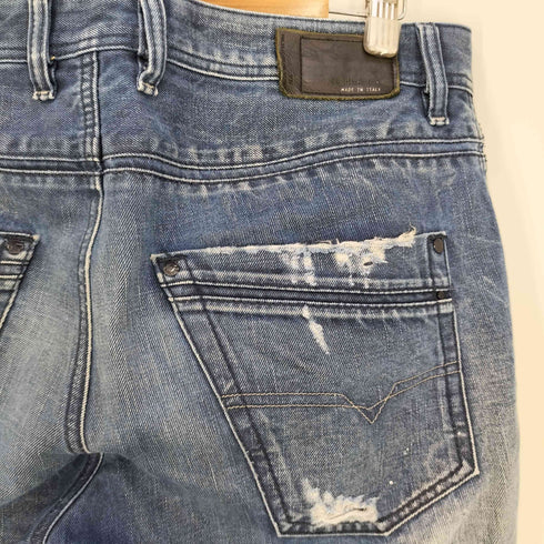 ディーゼルインダストリー Diesel Industry KRAYVER REGULAR SLIM-CARROT テーパードダメージデニムパンツ メンズ W:32 L:32