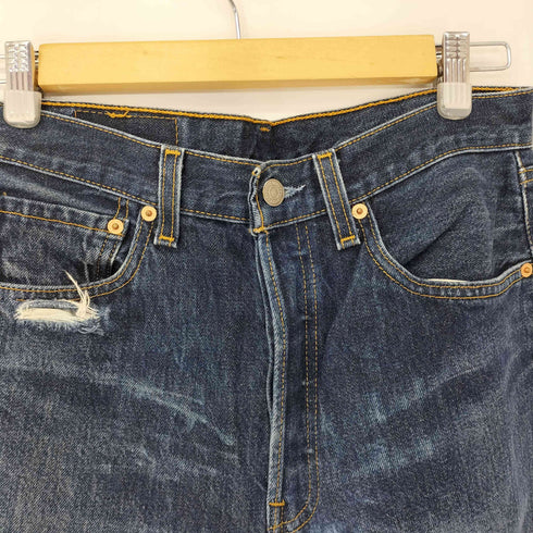 リーバイス Levis 90S 99年製 02月 ボタン裏553 501 ボタンフライデニムパンツ ダメージ加工 メンズ W31 L32
