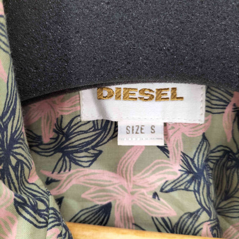 ディーゼル DIESEL ボタニカル柄 サイドスリット総柄シャツワンピース レディース JPN:S