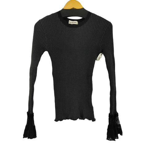 レイビームス Ray BEAMS ミックス リブ レース カフス クルーネック ニット レディース ONE SIZE