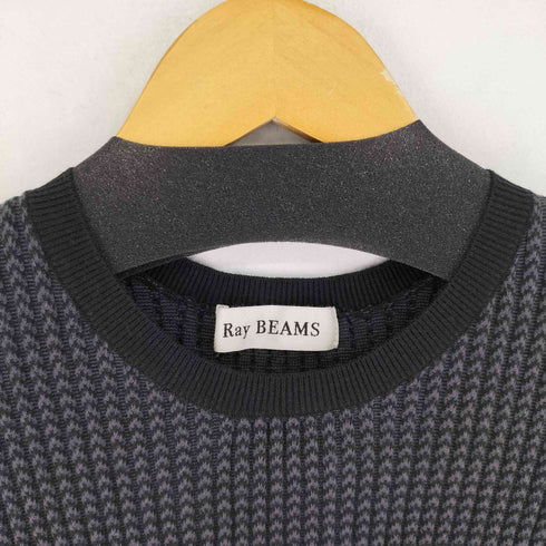 レイビームス Ray BEAMS ミックス リブ レース カフス クルーネック ニット レディース ONE SIZE