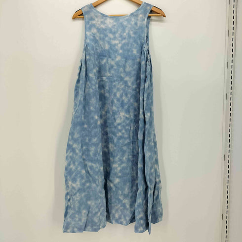 ネストローブ nest Robe 総柄 リネン ノースリーブワンピース レディース