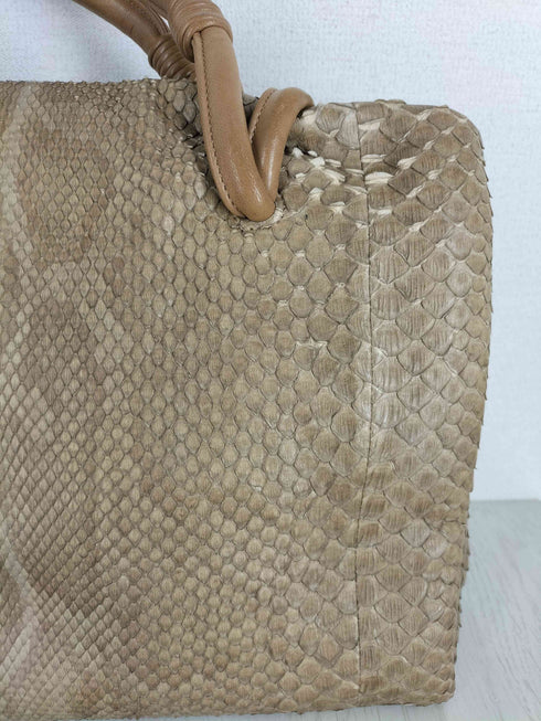 CREATION LUSSET イタリア製 パイソン柄 ハンドバッグ レディース