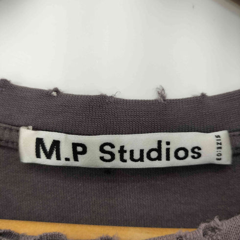 エムピーストゥディオス M.P Studios ダメージ加工 プリント S/S Tシャツ メンズ JPN:3