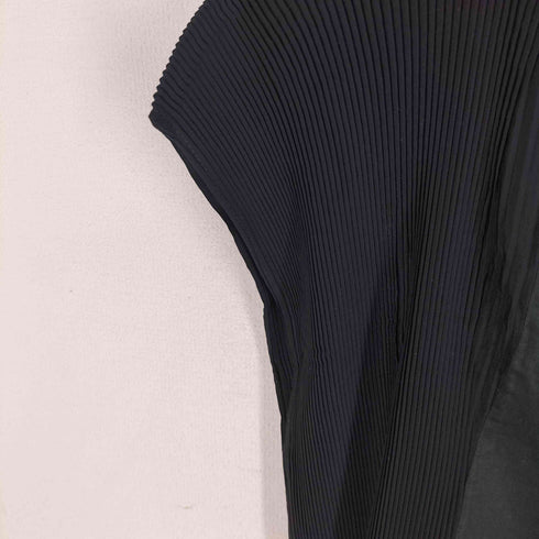 イッセイミヤケ ISSEY MIYAKE 00S グレータグ プリーツ 切替 ノースリーワンピース レディース JPN:2
