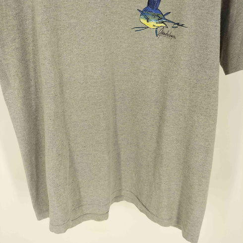 90S JEFFTY USA製 Guadeloupe フィッシュ プリント S/S Tシャツ シングルステッチ メンズ import:XL