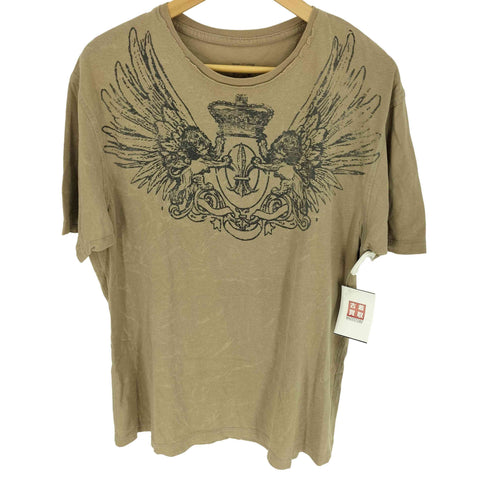 CREMIEUX 大判 エンジェル プリント S/S Tシャツ 切りっぱなしリブ メンズ import:L