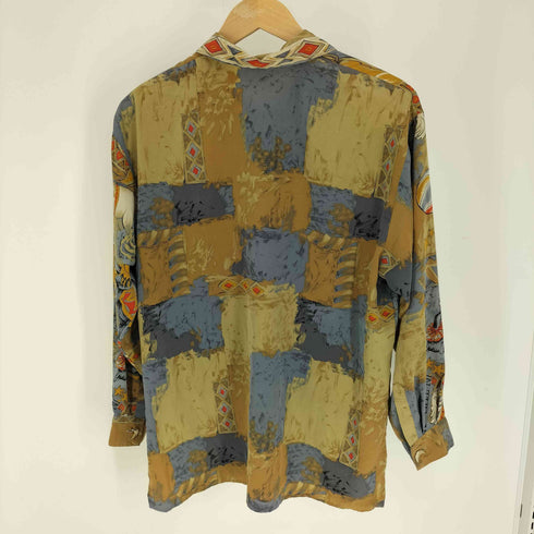 LELIC Avenue 三角タグ 三日月 金ボタン GREATEST WONDER 総柄 プリント L/S シャツ レディース 82