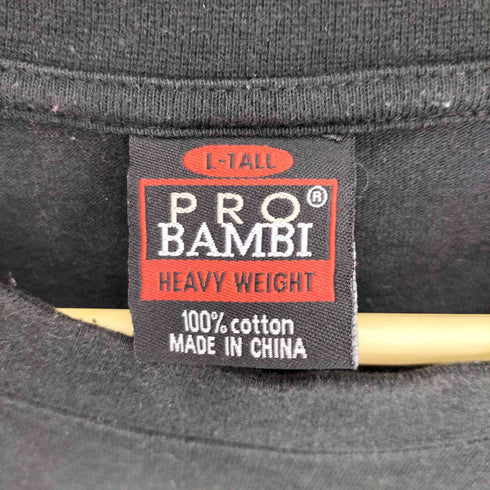 PRO BAMBI HEAVY WEIGHT PARENTAL ADVISORY EXPLICIT CONTENT プリント S/S Tシャツ メンズ import:L