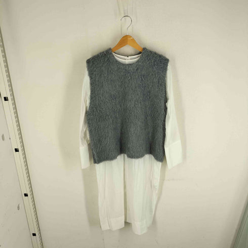 ミラオーウェン Mila Owen ファーライクニットベスト付ロングTOPS レディース ONE SIZE