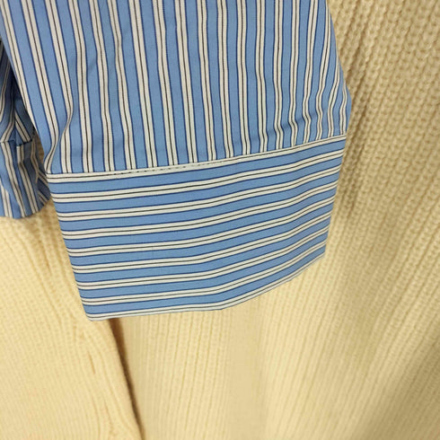 ザラ ZARA ストライプシャツ レイヤード ニットベスト レディース import:L