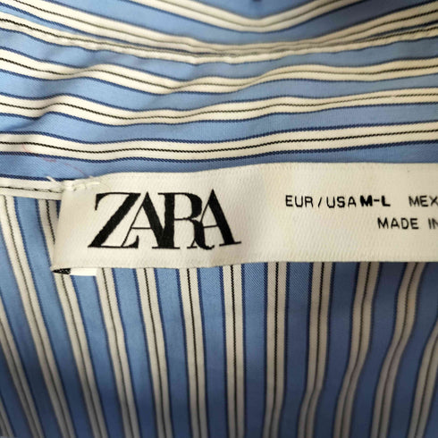 ザラ ZARA ストライプシャツ レイヤード ニットベスト レディース import:L