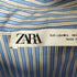 ザラ ZARA ストライプシャツ レイヤード ニットベスト レディース import:L