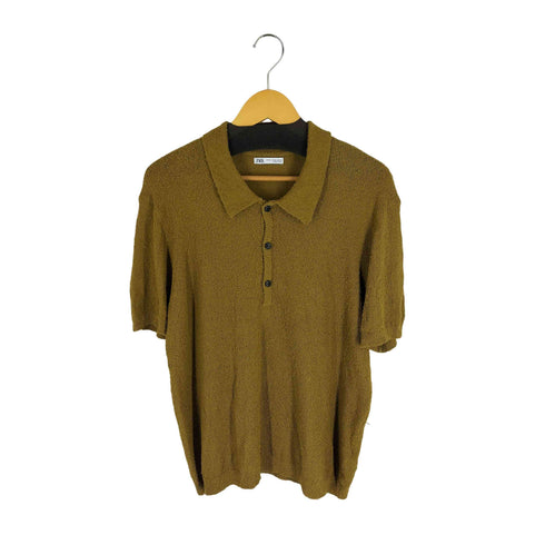 ザラ ZARA パイル地 ポロシャツ メンズ import:XL