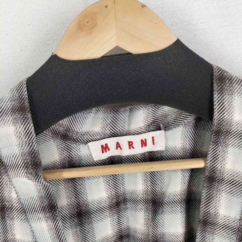 マルニ MARNI 変形デザイン チェック ノースリーブ ブラウス レディース EUR:42