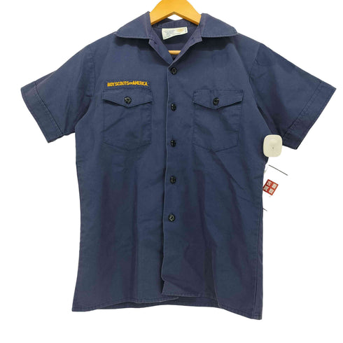 ボーイスカウトオブアメリカ BOY SCOUTS OF AMERICA ロゴ刺繍 オープンカラー S/S シャツ レディース
