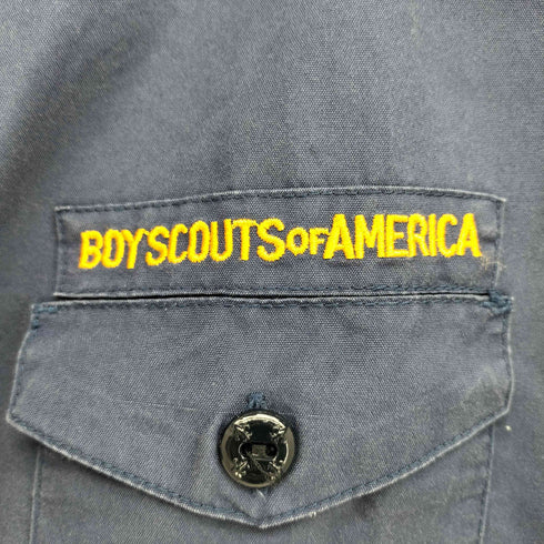 ボーイスカウトオブアメリカ BOY SCOUTS OF AMERICA ロゴ刺繍 オープンカラー S/S シャツ レディース