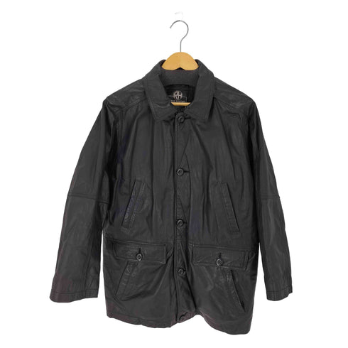TRUE FRIEND 90-00S 本革 カーコート ハーフレザーコート 裏地キルティング メンズ import:S
