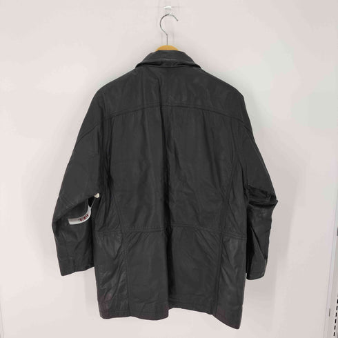 TRUE FRIEND 90-00S 本革 カーコート ハーフレザーコート 裏地キルティング メンズ import:S