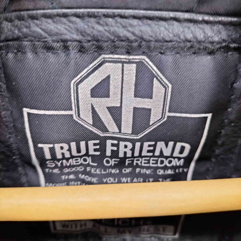 TRUE FRIEND 90-00S 本革 カーコート ハーフレザーコート 裏地キルティング メンズ import:S
