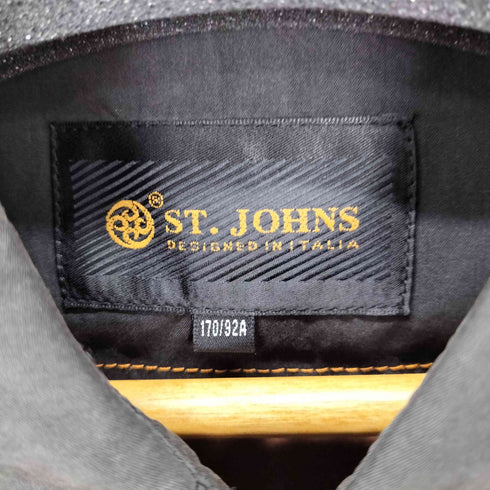 ST.JOHNS ステンカラーコート 比翼ボタン 裏地ノバチェック メンズ 170/92A