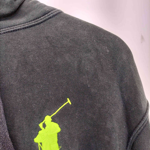 ポロバイラルフローレン Polo by RALPH LAUREN ビッグポニー刺繍 前V プルオーバーフーディ パーカー メンズ import:L