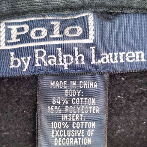 ポロバイラルフローレン Polo by RALPH LAUREN ビッグポニー刺繍 前V プルオーバーフーディ パーカー メンズ import:L