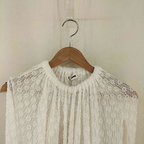 ジルサンダー JIL SANDER 21SS FLOWER TOPS フローラルレース ノースリーブブラウス レディース JPN:34