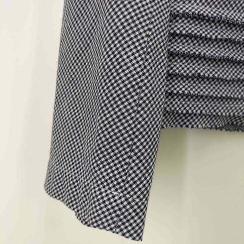 トリココムデギャルソン tricot COMME des GARCONS 00S ギンガムチェック丸襟ジャケット レディース JPN:S